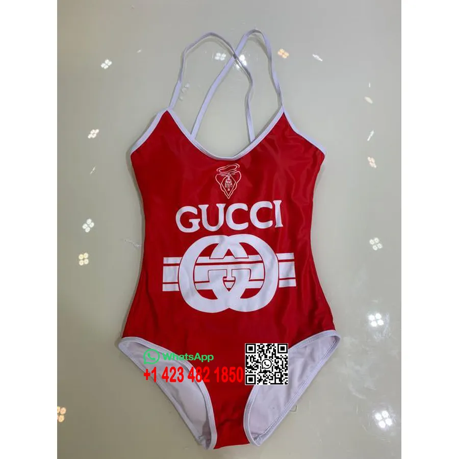 Koleksi Baju Renang Gucci One Piece Print Musim Semi/musim Panas 2020, Merah