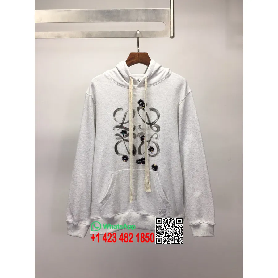 Loewe X Spirited Away Anagram Pullover Sweatshirt Hættetrøje Forår/sommer 2022 Kollektion, Grå