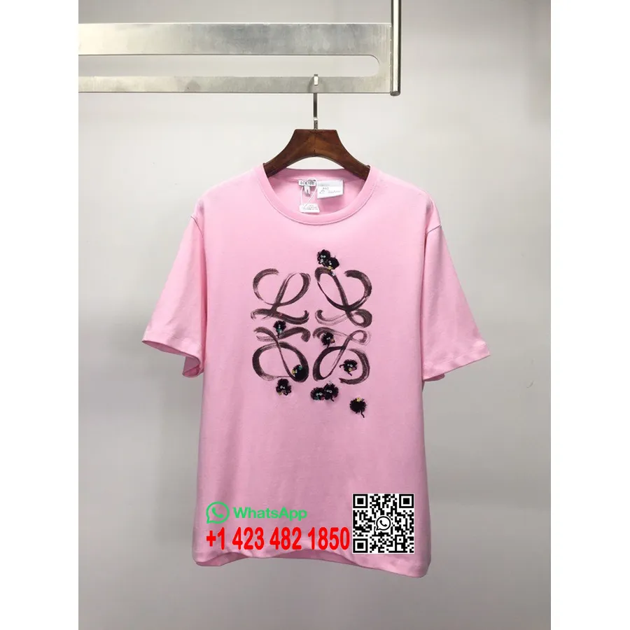 Loewe Susuwatari Anagram T Kortærmet T-shirt Forår/sommer 2022 Kollektion, Pink