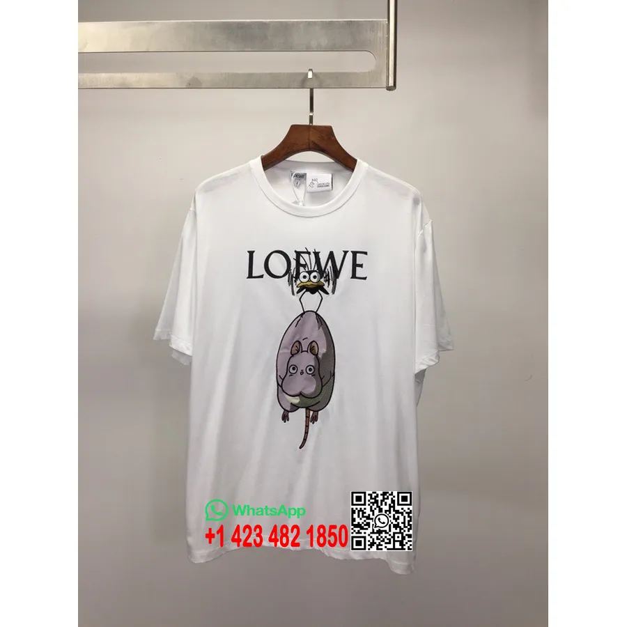 Loewe Yu Bird T Kortærmet T-shirt Forår/sommer 2022 Kollektion, Hvid