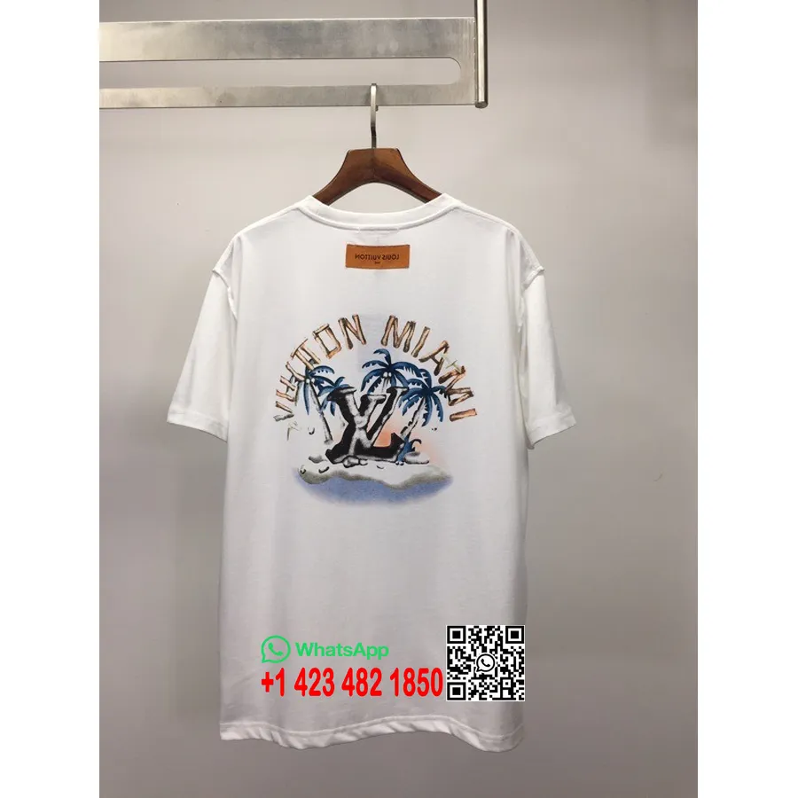 Louis Vuitton Island Monogram Camiseta De Manga Curta Coleção Primavera/verão 2022, Branca