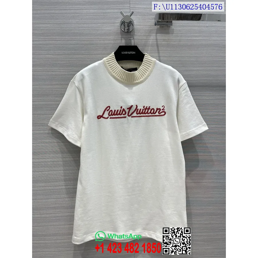 T-shirt Girocollo Louis Vuitton Collezione Autunno/inverno 2021, Colore Bianco