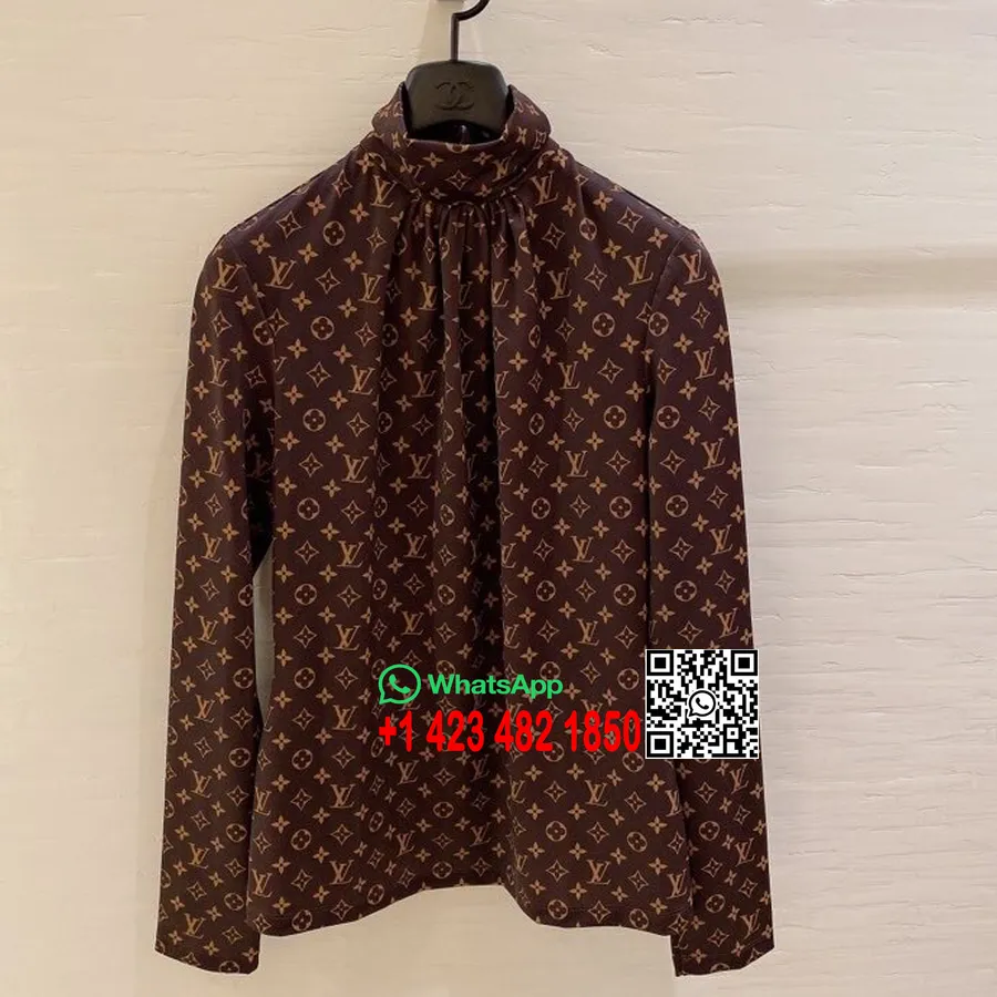 Blusa Feminina De Manga Comprida Louis Vuitton Coleção Outono/inverno 2020, Marrom