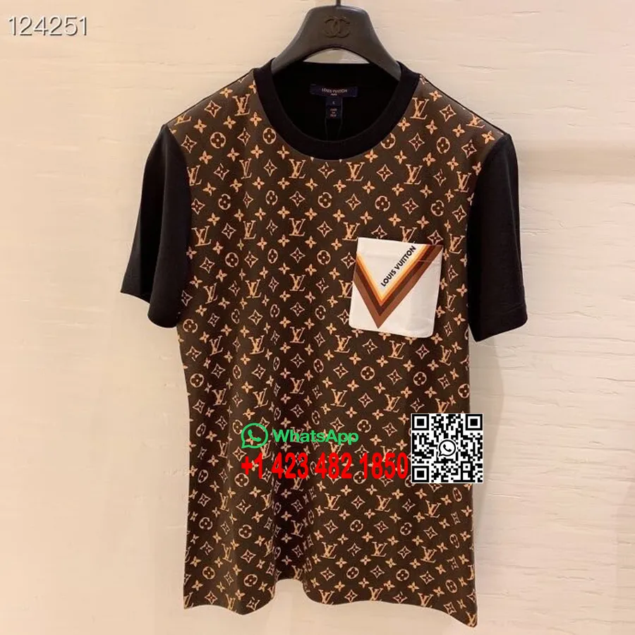 Camisa Feminina Com Bolsos De Algodão Louis Vuitton Coleção Outono / Inverno 2020, Marrom