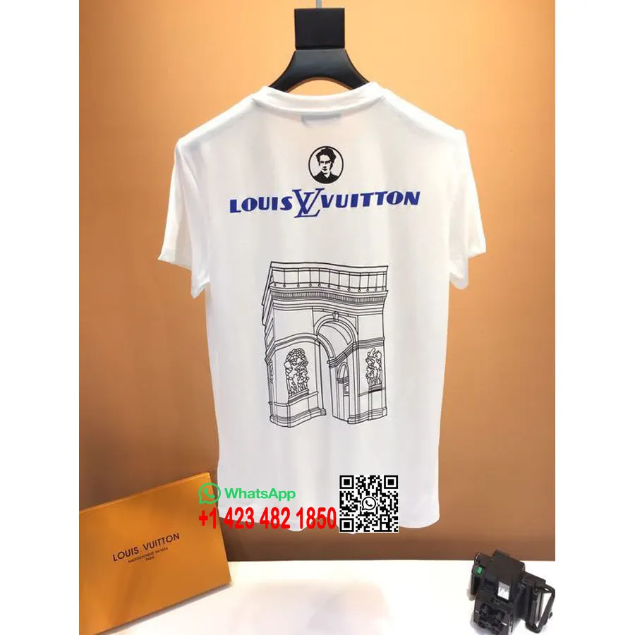 Camiseta Extragrande De Algodón Con Escaparate De Louis Vuitton Colección Primavera/verano 2020, Blanco