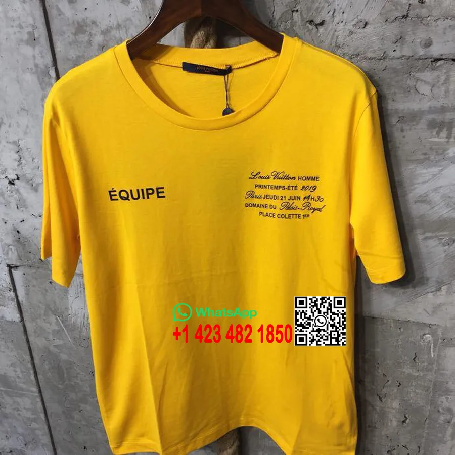 Louis Vuitton X Virgil Abloh 21 Juin 2018 T-shirt Street Style Collection Homme Printemps/été 2018, Jaune