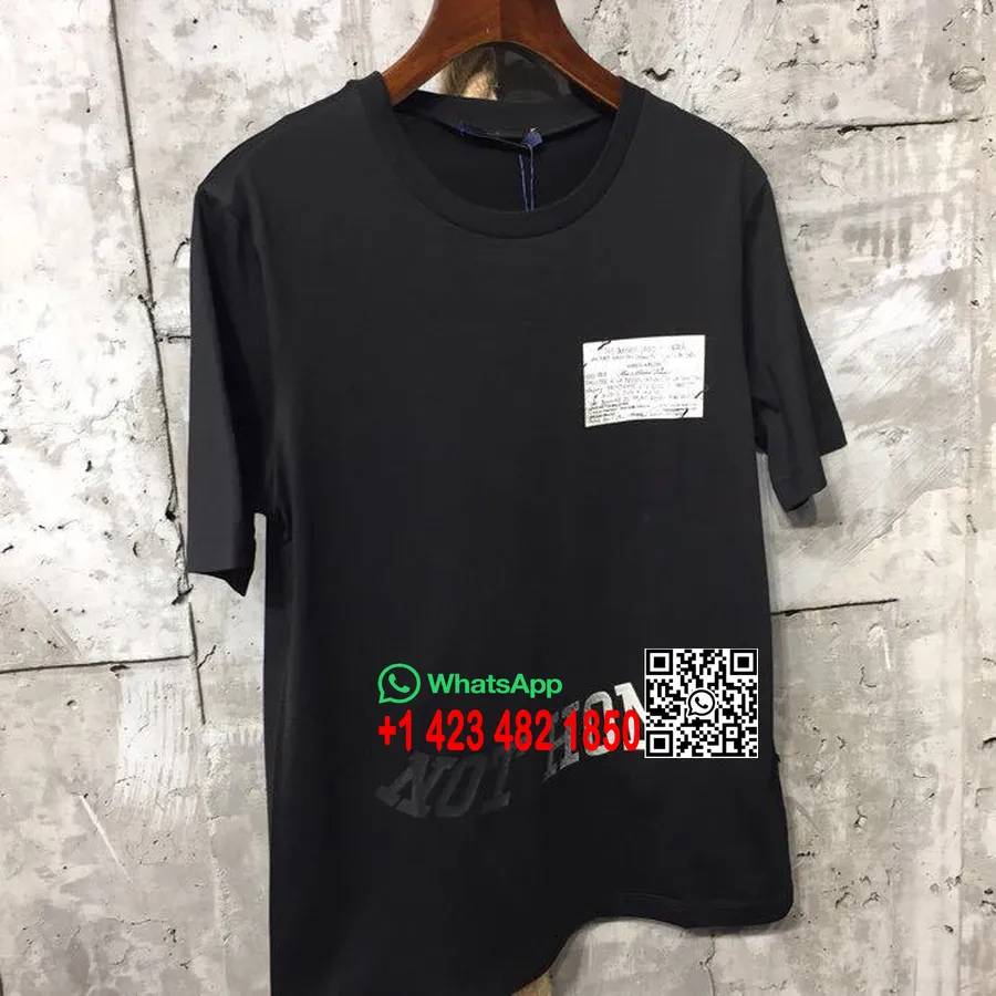 Louis Vuitton X Virgil Abloh 21 Juni 2018 T-shirt I Inte Hemgatan Stil Herr Vår/sommar 2018 Kollektion, Svart