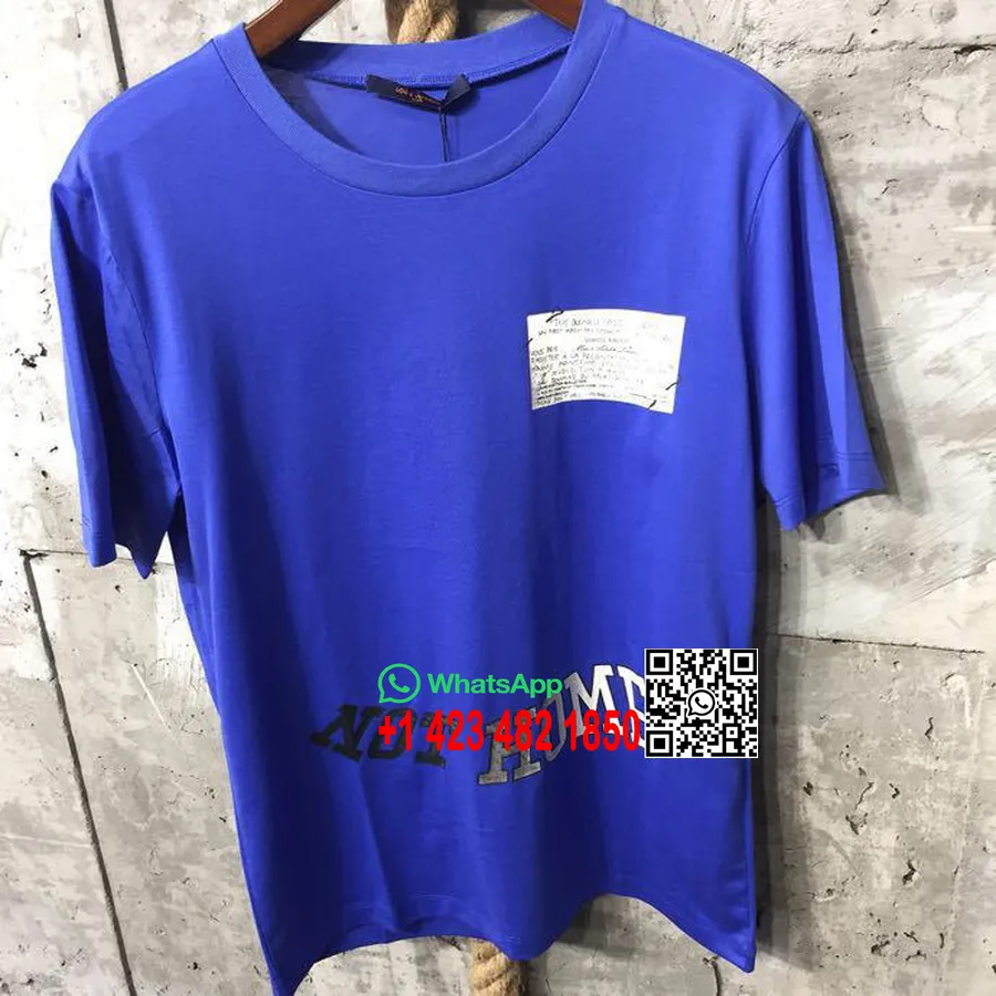 Louis Vuitton X Virgil Abloh 21. Juni 2018 Not Home Streetstyle T-Shirt Herren Frühjahr/Sommer 2018 Kollektion, Blau