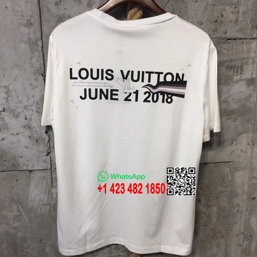 Louis Vuitton X Virgil Abloh 21. Junij 2018 Not Home Street Style T-shirt Moška Kolekcija Pomlad/poletje 2018, Bela