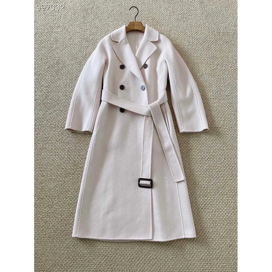 Max Mara Ronnie Double-Breasted Wool Coat Fall/Winter 2022 Collection, Ivory