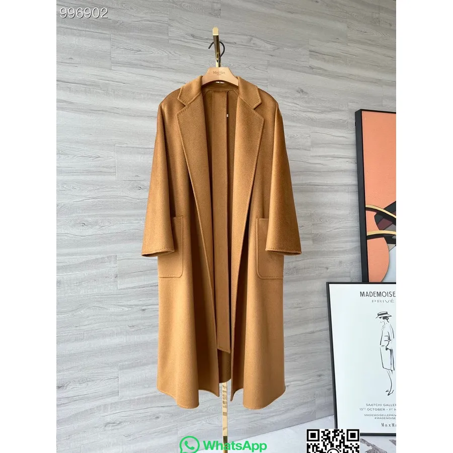 Max Mara Abrigo Largo Cruzado De Cachemir Labbro Colección Otoño/invierno 2022, Camel