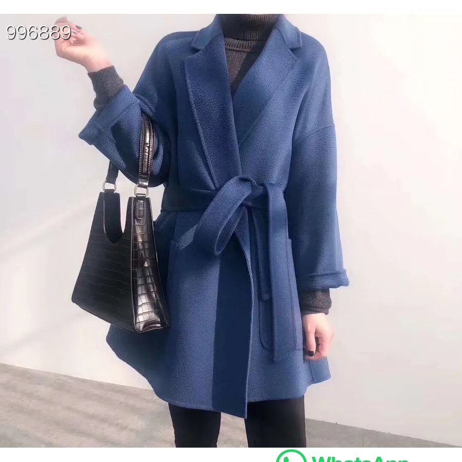 Max Mara Manteau Court Portefeuille En Cachemire Labbro Collection Automne/hiver 2022, Bleu électrique