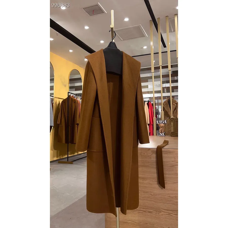 Max Mara Lilia Manteau En Cachemire Ceinturé Manteau Long Collection Automne/hiver 2022, Marron