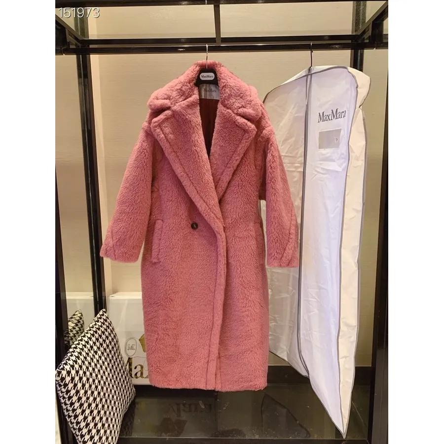 Max Mara Teddy Ayı Yün Kaban Sonbahar/kış 2020 Koleksiyonu, Pembe