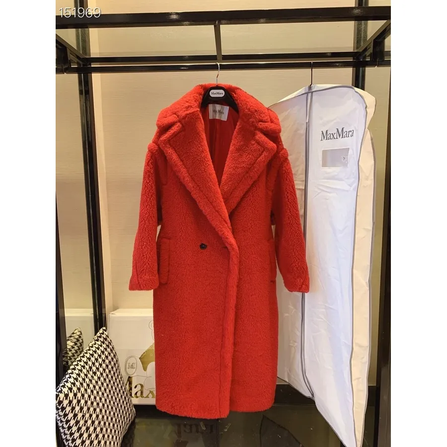 Max Mara Teddybär Wollmantel Herbst/winter 2020 Kollektion, Rot