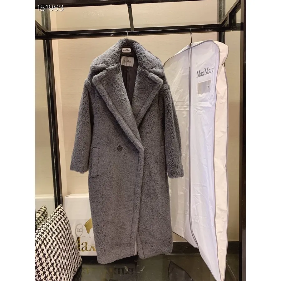 Max Mara Teddybär-wollmantel Herbst/winter 2020-kollektion, Grau