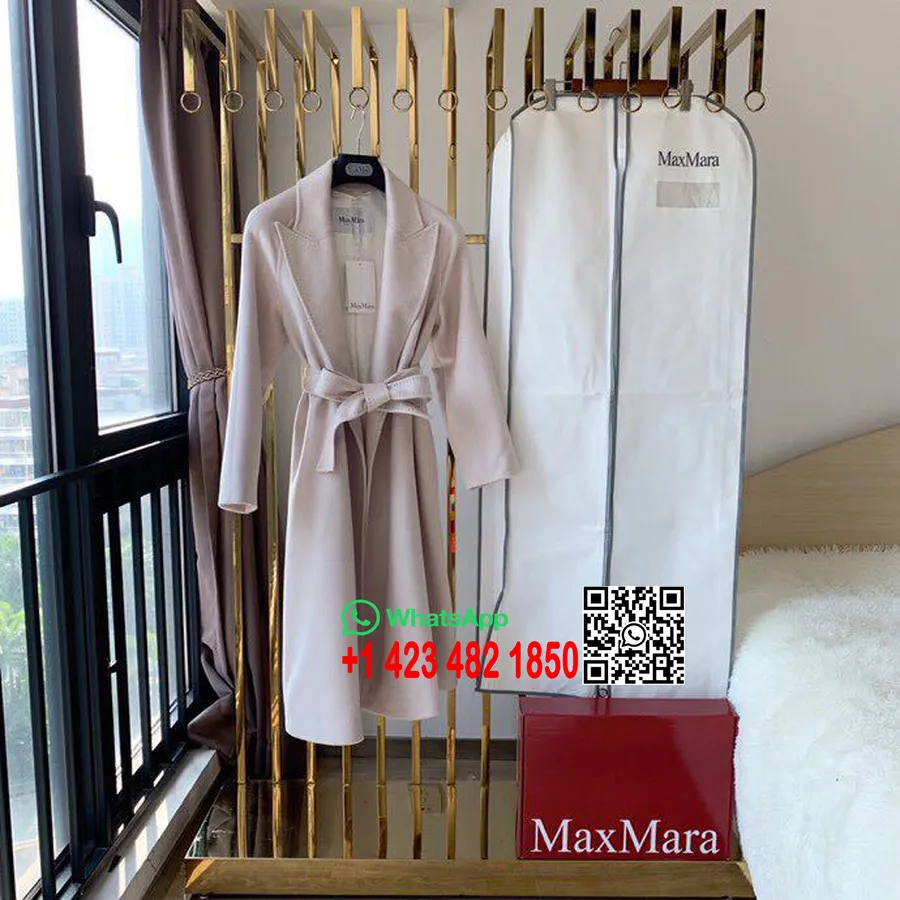 Max Mara Bormio Alpaka-Mantel Mit Gürtel, Frühjahr/Sommer-Kollektion 2019, Nude