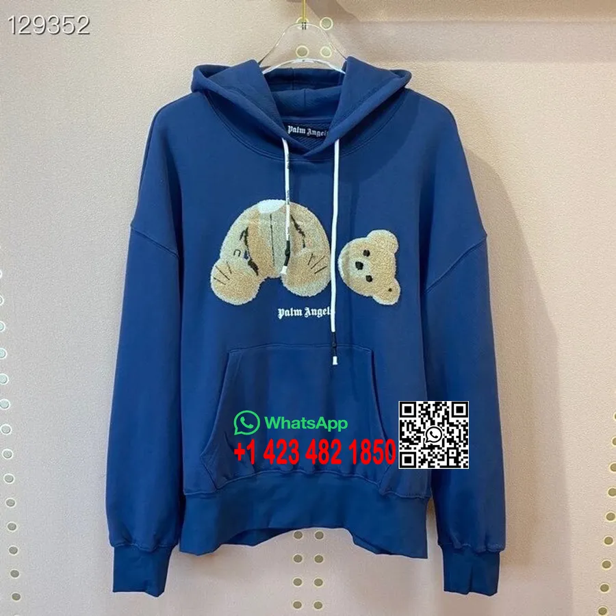 Palm Angels Bear Moletom Com Gráficos Coleção Outono/inverno 2020, Azul