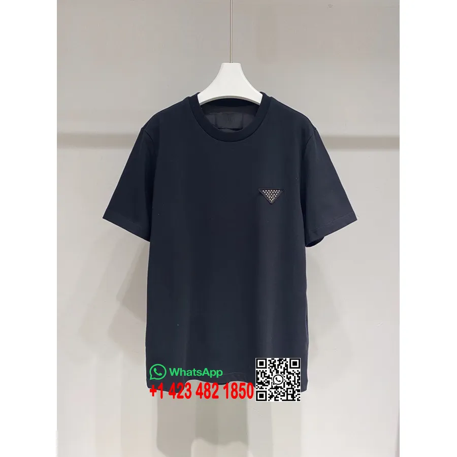 Camiseta Con Logo De Prada Colección Primavera/verano 2022, Negro