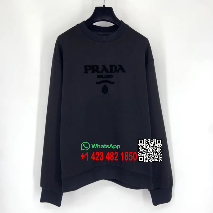 Jersey Oversize De Manga Larga De Prada Colección Otoño/invierno 2021, Negro