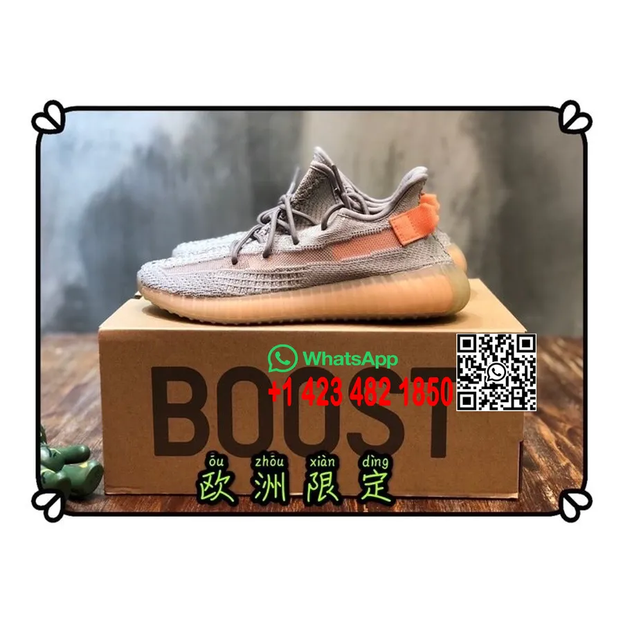 Yeezy Boost 350 V2 BASF Mens Sneakers, Grey/Light Orange