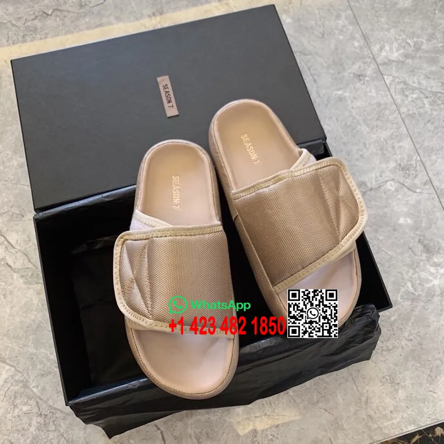 Yeezy Velcro Nylon Padded Slippers Spring/Summer 2020 Collection, Beige