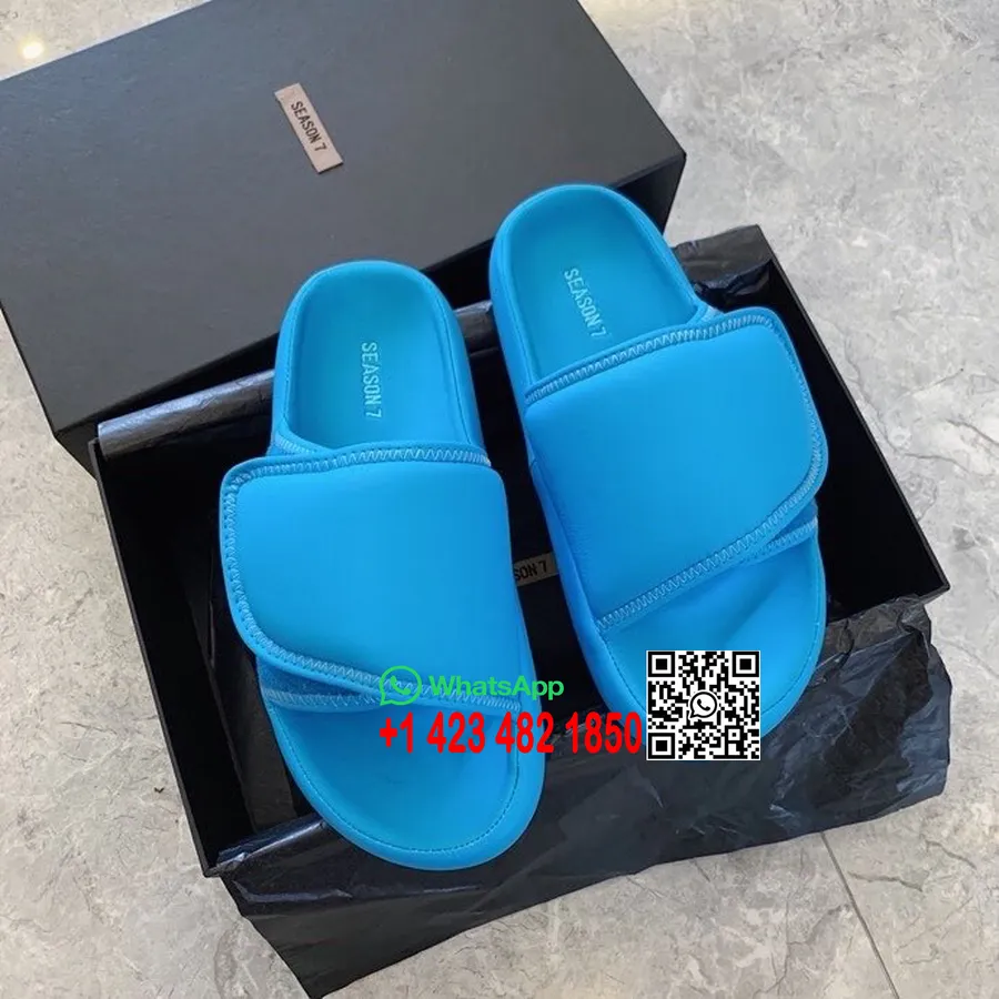 Yeezy Velcro Nylon Padded Slippers Spring/Summer 2020 Collection, Blue