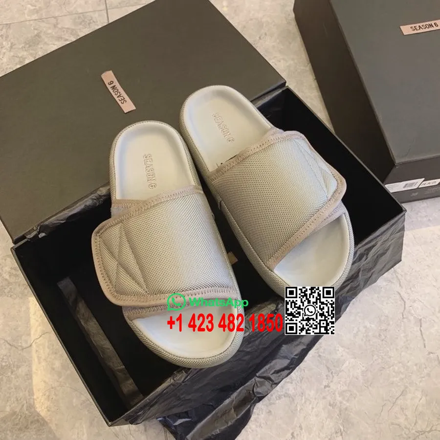 Yeezy Chaussons Rembourrés En Nylon Velcro Collection Printemps/été 2020, Sable Du Désert