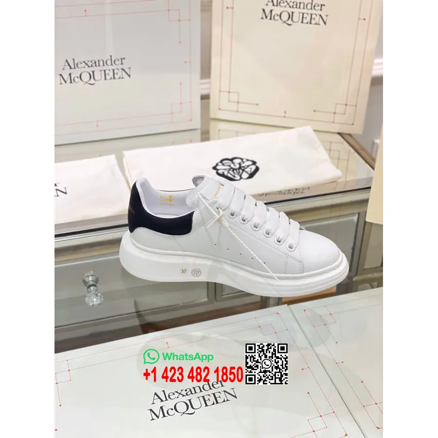 Alexander Mcqueen Oversized Plattform Med Snörning Creeper Sneakers Vår/sommar 2020 Kollektion, Svart