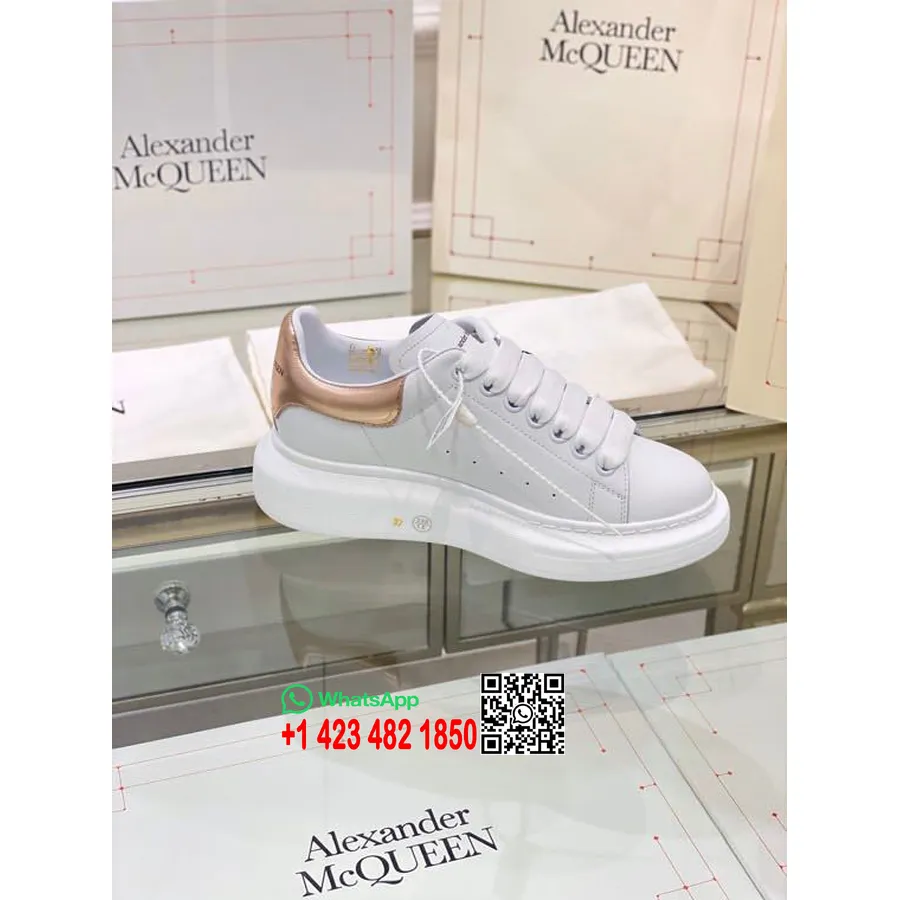 Alexander Mcqueen Oversized Plattform Snörning Creeper Sneakers Vår/sommar 2020 Kollektion, Guld