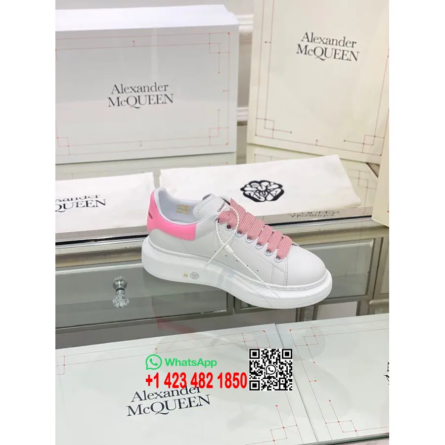 Alexander Mcqueen Overdimensjonert Plattform Snøre Sneakers Vår/sommer 2020-kolleksjon, Glitterrosa