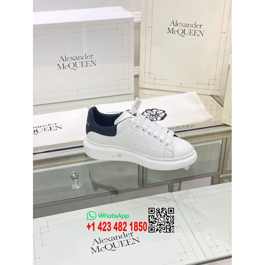 Alexander Mcqueen Oversized πλατφόρμα με κορδόνια Creeper Sneakers συλλογή άνοιξη/καλοκαίρι 2020, Glitter μαύρο