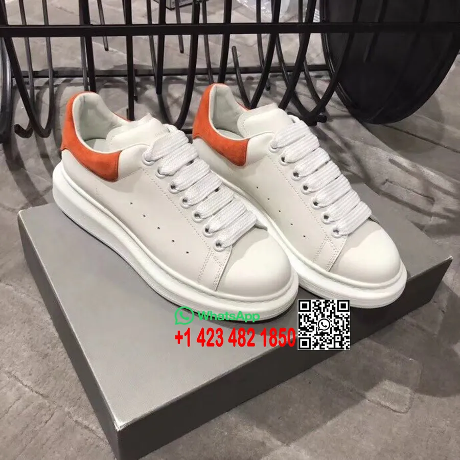 Alexander Mcqueen Oversize Platform Bağcıklı Creeper Spor Ayakkabı İlkbahar/Yaz 2018 Koleksiyonu, Süet Turuncu