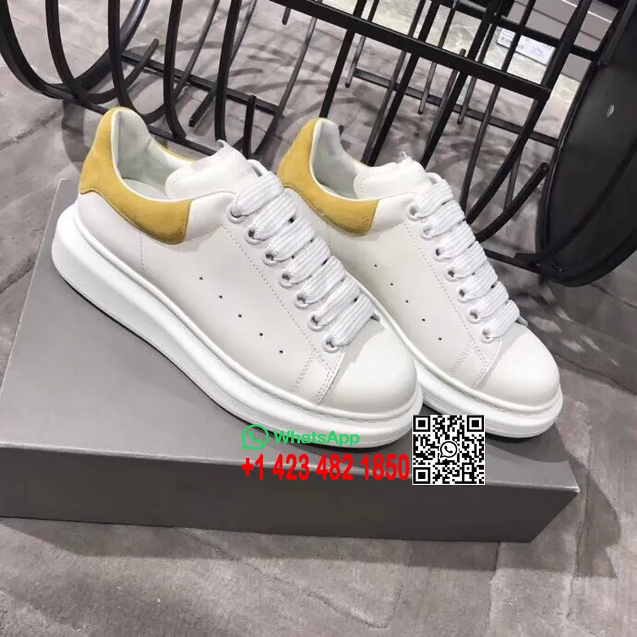 Alexander Mcqueen Oversized Platforma šnurovacie Creeper Tenisky Kolekcia Jar/leto 2018, Semišové žlté