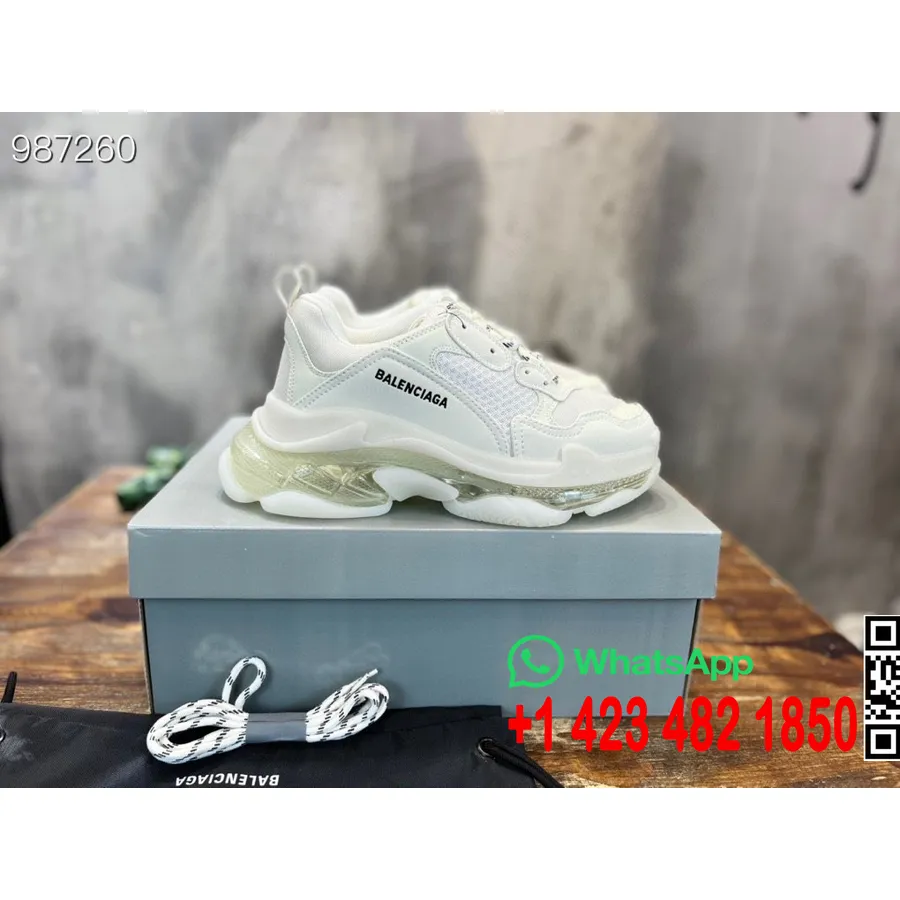 Unisex Tenisky Balenciaga Triple S Clear Sole Kolekcia Jeseň/zima 2022, Sivobiele