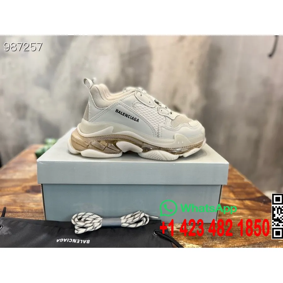 Balenciaga Triple S Clear Sole Unisex Tenisky Kolekcia Jeseň/zima 2022, Svetlo Béžová