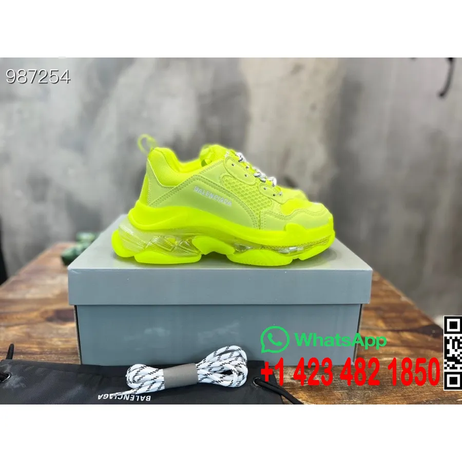 Balenciaga Triple S Clear Sole Unisex Sneakers Fall/Winter 2022 Collection, Yellow