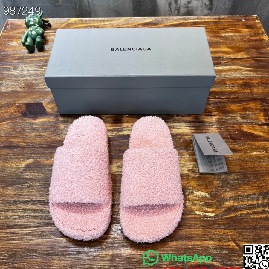 Balenciaga Furry Slides Unisex-schuhe Herbst/winter-kollektion 2022, Hellrosa