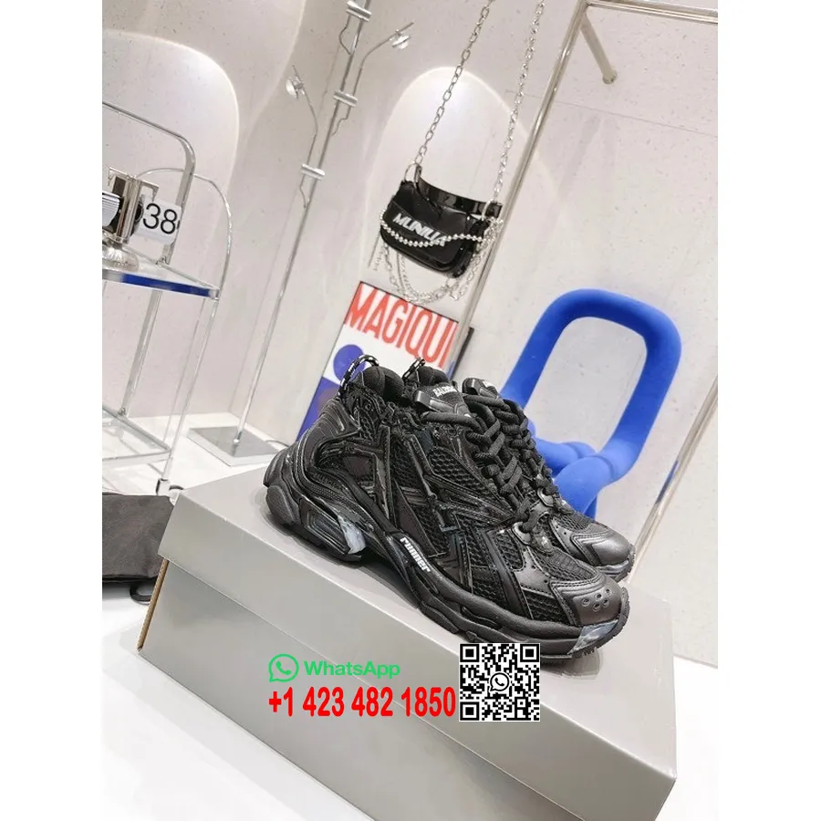 Balenciaga Vetersneaker Kalfsleer Collectie Lente/zomer 2022, Zwart