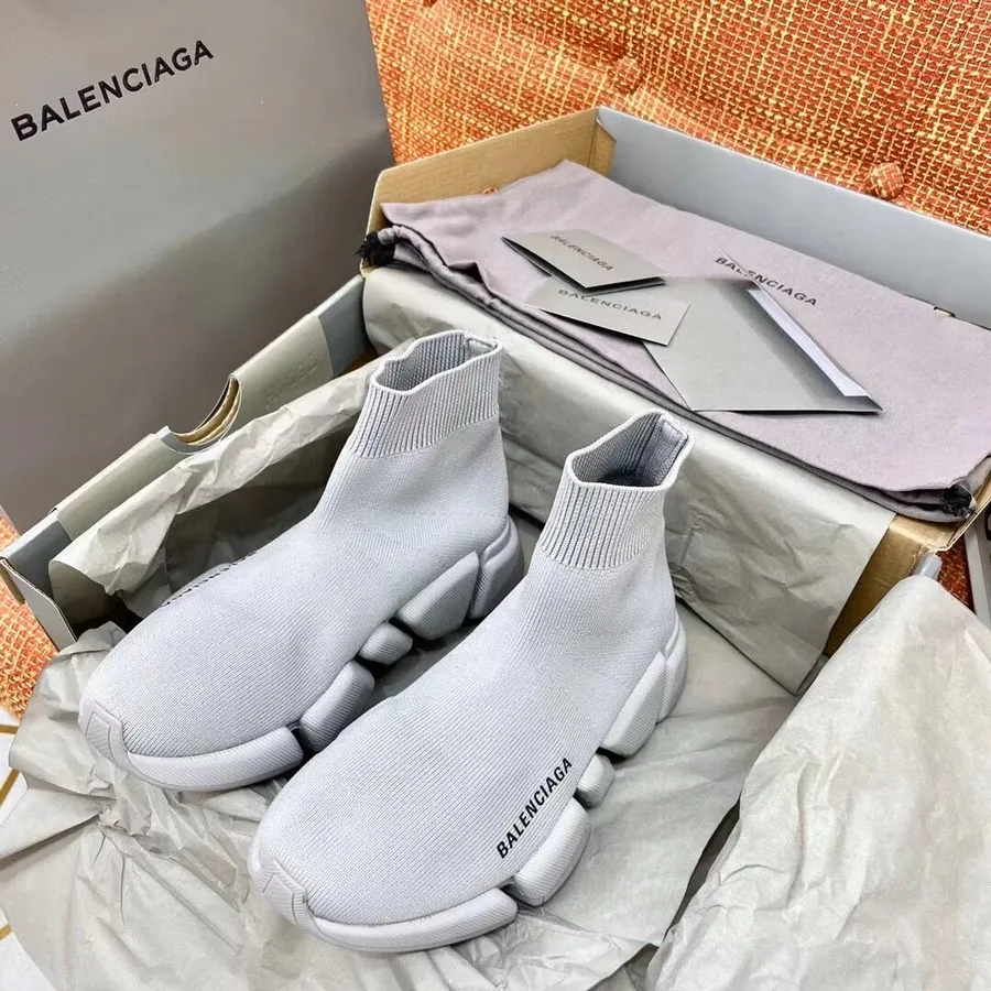 נעלי סניקרס גרביים בסריג Balenciaga Speed 2.0 אביב/קיץ 2021, אפור