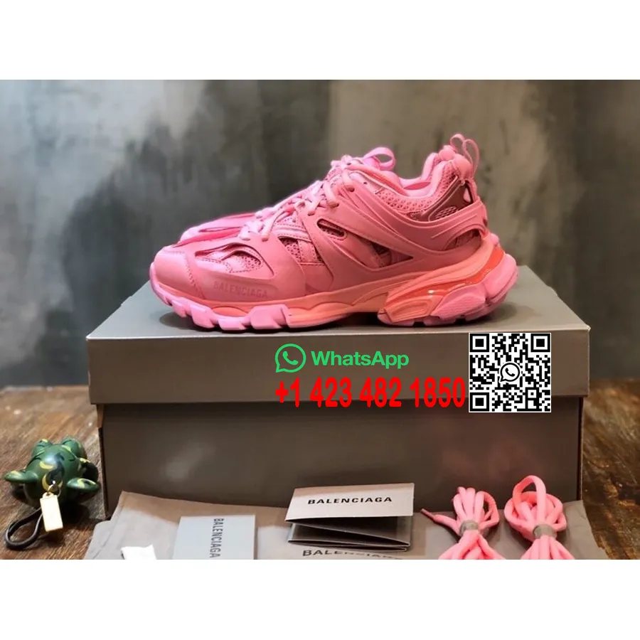 Balenciaga Track 2.0 Spor Ayakkabı Dana Deri Sonbahar/kış 2020 Koleksiyonu, Pembe