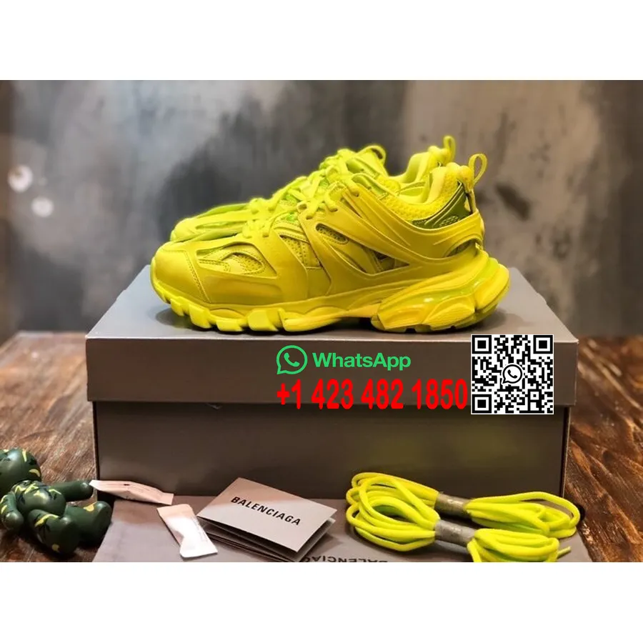 Balenciaga Track 2.0 Spor Ayakkabı Dana Deri Sonbahar/kış 2020 Koleksiyonu, Sarı