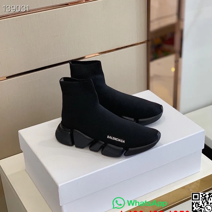 Balenciaga Speed 2.0 Knit Sock Tênis Coleção Outono/inverno 2020, Preto