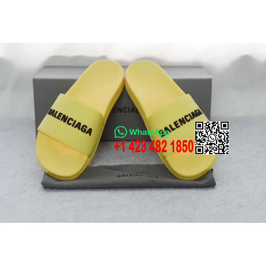 Balenciaga Pool Slides Herre/dame Forår/sommer 2020 Kollektion, Gul