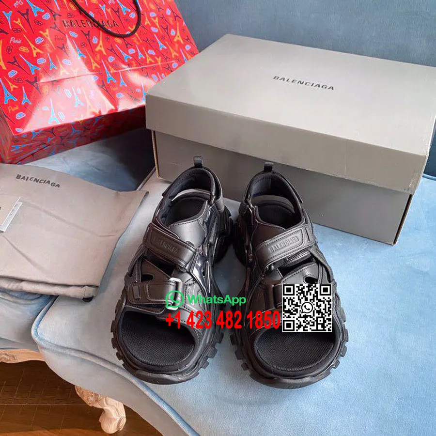 Balenciaga Open Klittenband Sandalen Lente/zomer 2020 Collectie Zwart