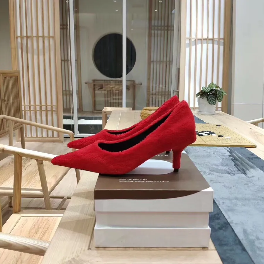 Balenciaga Mespumps Lamsvacht Kalfsleer Lente/zomercollectie 2019 Rood