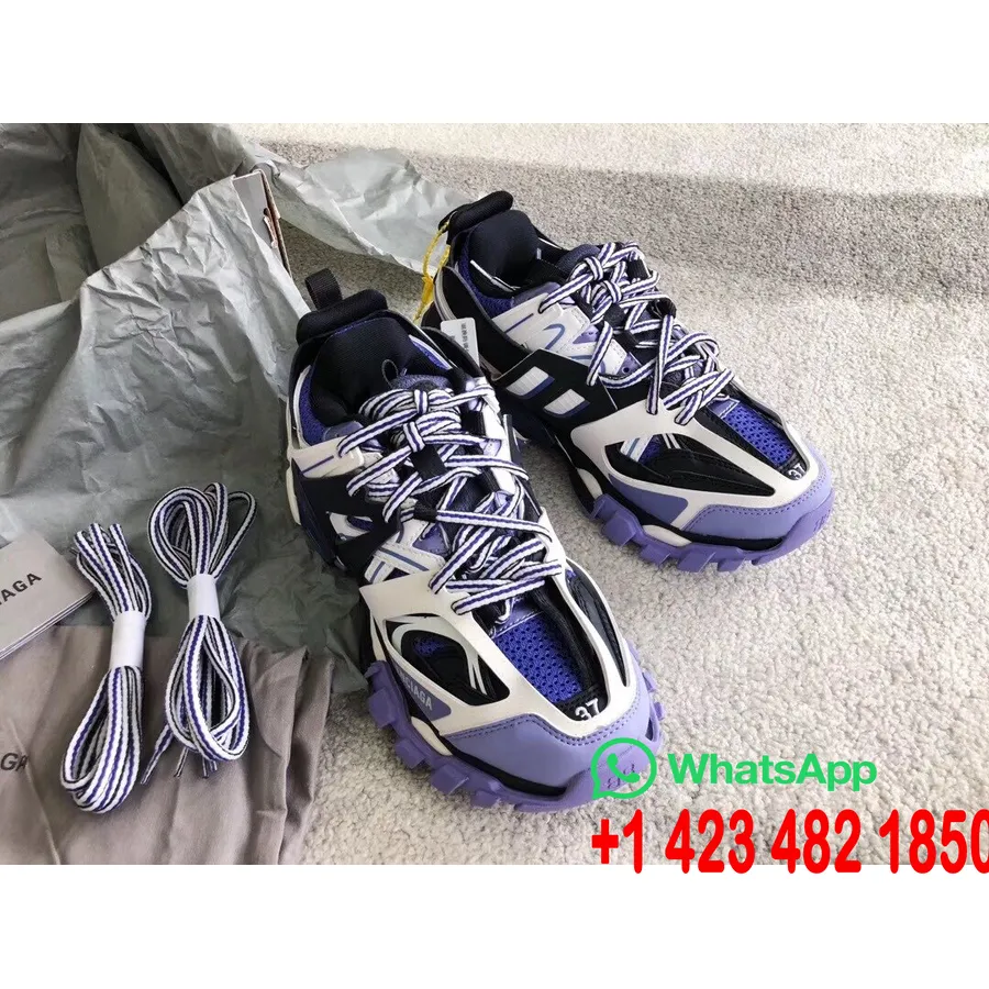 Balenciaga Track 2 Sneakers δέρμα μοσχαριού συλλογή άνοιξη/καλοκαίρι 2019, μωβ/λευκό