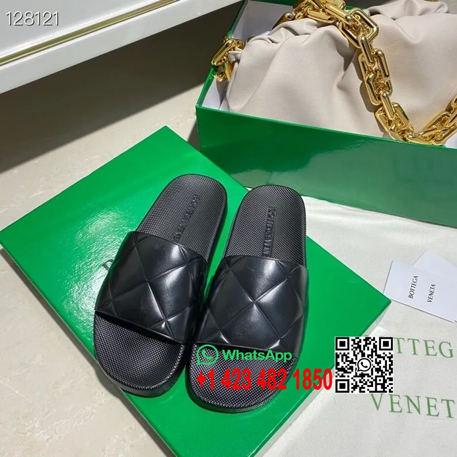 Bottega Veneta Intrecciato Slides De Borracha Coleção Outono/inverno 2020, Preto