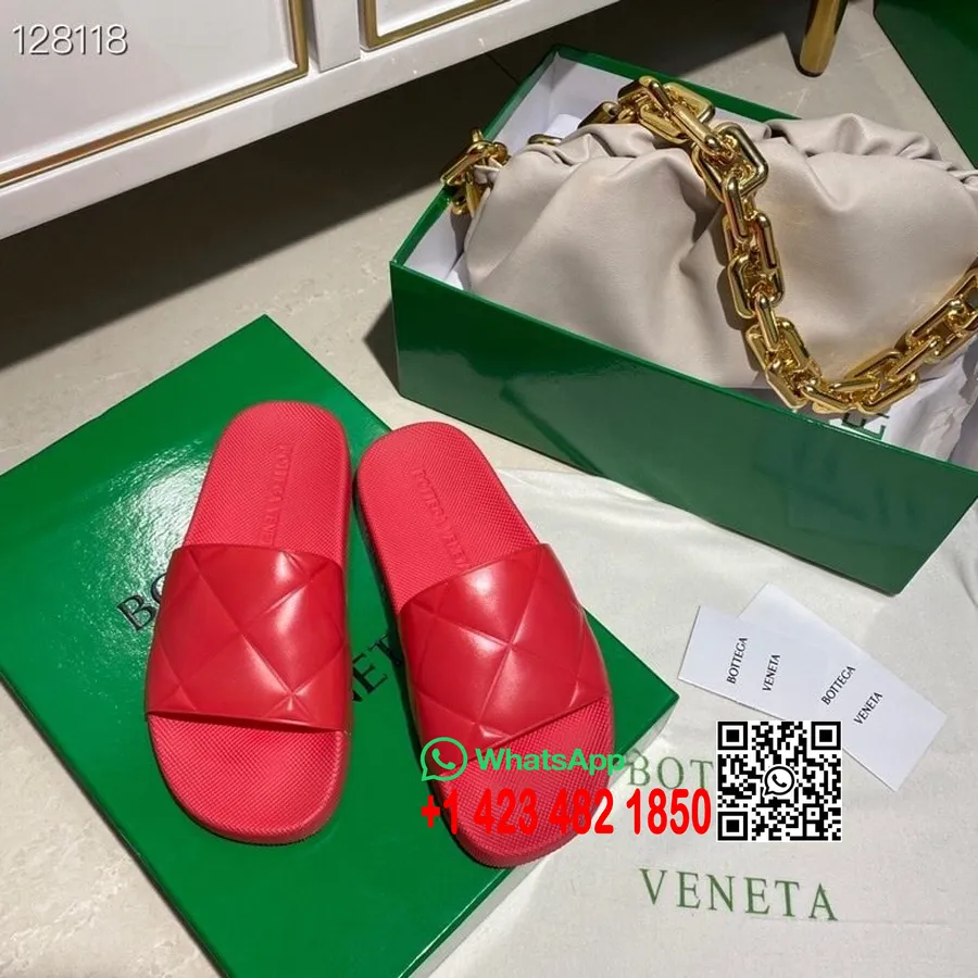 Bottega Veneta Intrecciato Slides De Borracha Coleção Outono/inverno 2020, Rosa