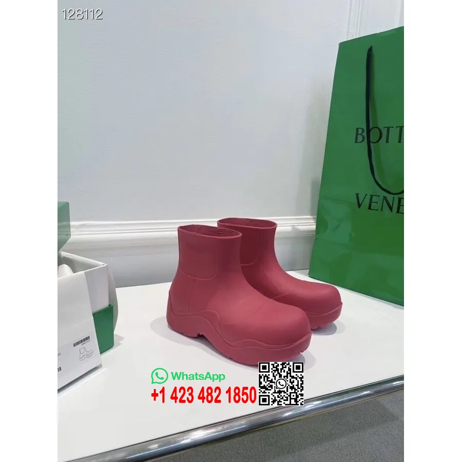 Bottega Veneta Puddles Pvc Ankelstøvletter Høst/vinter 2020 Kolleksjon, Rosa